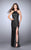Lavishly Contoured Halter Sheath Evening Gown 24041
