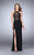 Florid Lace Jewel Illusion Sheath Long Evening Gown 24044