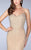 La Femme - Stunning Beaded Sweetheart Long Dress 24062 in Nude