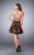 La Femme - Lovely Halter Neck Floral Chiffon Dress 24111 In Black and Multi-Color and and Floral