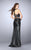 Laced Leather Sweetheart Long Sheath Evening Gown 24112
