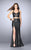 Laced Leather Sweetheart Long Sheath Evening Gown 24112