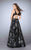 Fancy Sweetheart Floral Print Long A-Line Evening Gown 24114