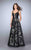 Fancy Sweetheart Floral Print Long A-Line Evening Gown 24114
