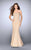 La Femme - Embellished Strapless Sweetheart Mermaid Long Evening Gown 24137 In Neutral