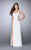 La Femme - Strappy Cutout Detail Sweetheart Long Prom Dress 24155 in White