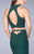 La Femme - Sophisticated Sparkling Sleeveless Beaded High Neck Two-Piece Dress 24158 in Green