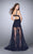 Lace Applique Tulle Long  A-Line Evening Gown 24172