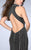 La Femme - Daring Beaded High Neck Dress 24173 In Black