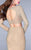 La Femme - Sparkling Long Sleeve Cropped Top and Skirt  Prom Dress in Neutral