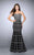 La Femme - Strapless Rhinestone Embellished Mermaid Prom Dress 24180 in Black