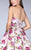 La Femme - Festive Sweetheart Floral Print Short Cocktail Dress 24211 In Pink and Multi-Color