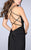 La Femme - Strappy Back Halter Illusion V Neck Jersey Prom Dress 24225 in Black