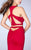 La Femme - Sleeveless High Neck Cutout Two-piece Dress 24231 in Red