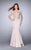 La Femme - Two-Piece Shimmering Sweetheart Long Evening Gown 24233 in Neutral