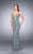 Elaborately Beaded Sheath Evening Gown with Sweep Train 24244