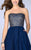 La Femme - Strapless Beaded Modified Sweetheart Long Chiffon Gown 24246 In Blue