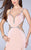 La Femme - Embellished Sweetheart Sheath Long Evening Gown with Side Cutout 24259 In Pink