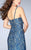 La Femme - Bedazzled Sweetheart Laced Dress 24260 In Blue