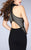 La Femme - Sizzling Sheer Panel Sheath Long Evening Gown 24261 in Black