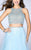 La Femme - Charismatic Sleeveless Jewel Neck Two-Piece Dress 24268 In Blue