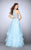 La Femme - Charismatic Sleeveless Jewel Neck Two-Piece Dress 24268 In Blue