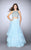 La Femme - Charismatic Sleeveless Jewel Neck Two-Piece Dress 24268 In Blue