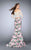 La Femme - 24281 Off-Shoulder Two-Piece Floral Gown in Pink and Multi