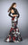 Captivating High Neck Laced and Floral Two-piece Mermaid Dress 24285