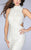 La Femme - Sultry Beaded Lace Cutout Long Mermaid Evening Gown 24294 in White