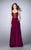 La Femme - Fancy Foliage Applique Sweetheart A-Line Long Evening Gown 24296 In Red