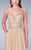 La Femme - Sparkling Sleeveless V-neck Two-piece A-line Dress 24304 in Neutral