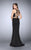 La Femme - Two-Piece Svelte Jersey Long Sheath Evening Gown 24310 In Black