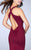 La Femme - Sophisticated Sleeveless High Neck Neoprene Dress 24313 in Red