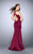 La Femme - Sophisticated Sleeveless High Neck Neoprene Dress 24313 in Red