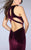 La Femme - Glamorous Sleeveless High Neck Velvet Dress 24316 in Purple