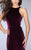 La Femme - Glamorous Sleeveless High Neck Velvet Dress 24316 in Purple