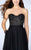 La Femme - 24318 Strapless Sweetheart Lace Bodice Prom Dress in Black