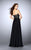 La Femme - 24318 Strapless Sweetheart Lace Bodice Prom Dress in Black