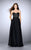 La Femme - 24318 Strapless Sweetheart Lace Bodice Prom Dress in Black