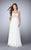 La Femme - 24318 Strapless Sweetheart Lace Bodice Prom Dress in White