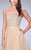 La Femme - Embellished Strapless Tiered Tulle Long Evening Gown 24323 In Neutral