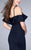 La Femme - Ruffled Off-Shoulder Mermaid Long Evening Gown 24344 In Blue