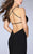 La Femme - Strappy Back Halter Jersey Prom Dress 24351 in Black