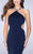 La Femme - Crystal Beaded Halter Style Prom Dress 24352 in Blue