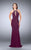 La Femme - Flawless Sleeveless High Neck Sparkling Jersey Dress 24358 in Purple