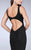 La Femme - Cutout Open Back Mermaid Prom Dress 24361 in Black