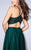 La Femme - Vibrant Halter Neck Laced Two-piece Tulle Dress 24365 in Green