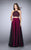 La Femme - Vibrant Halter Neck Laced Two-piece Tulle Dress 24365 in Red