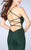La Femme - Halter Strappy Back Neoprene Mermaid Prom Dress 24374 in Green